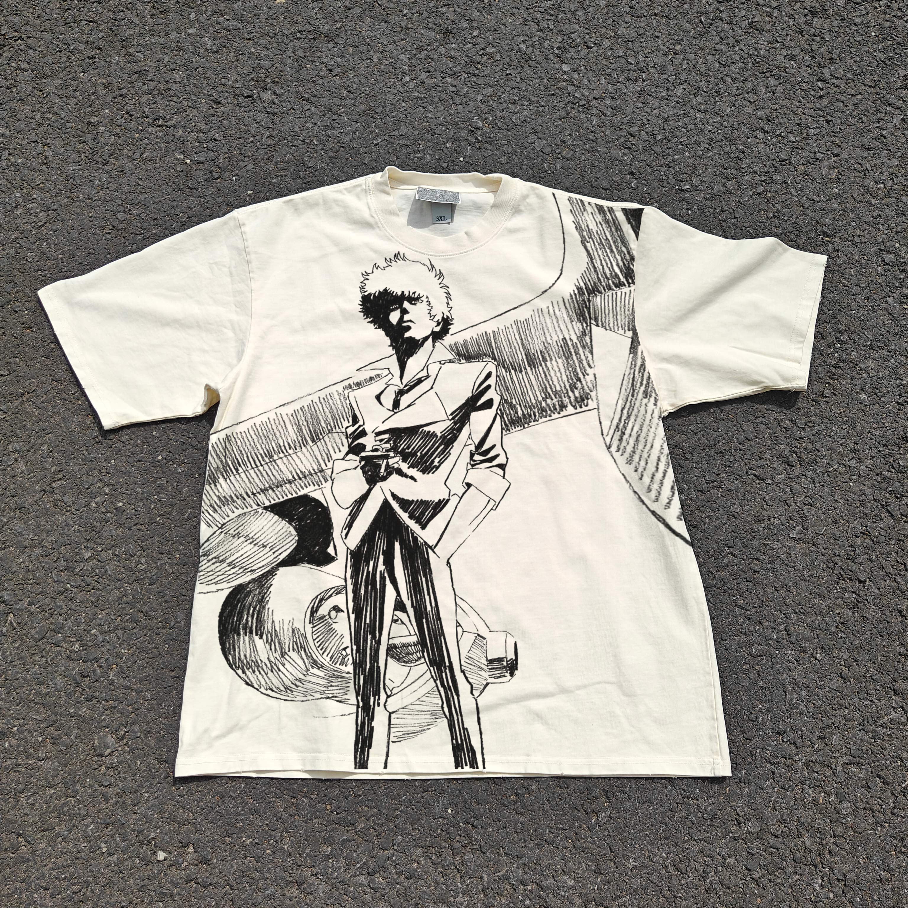 Space Cowboy Oversized 330gsm Heavyweight Cotton Baige T-Shirt