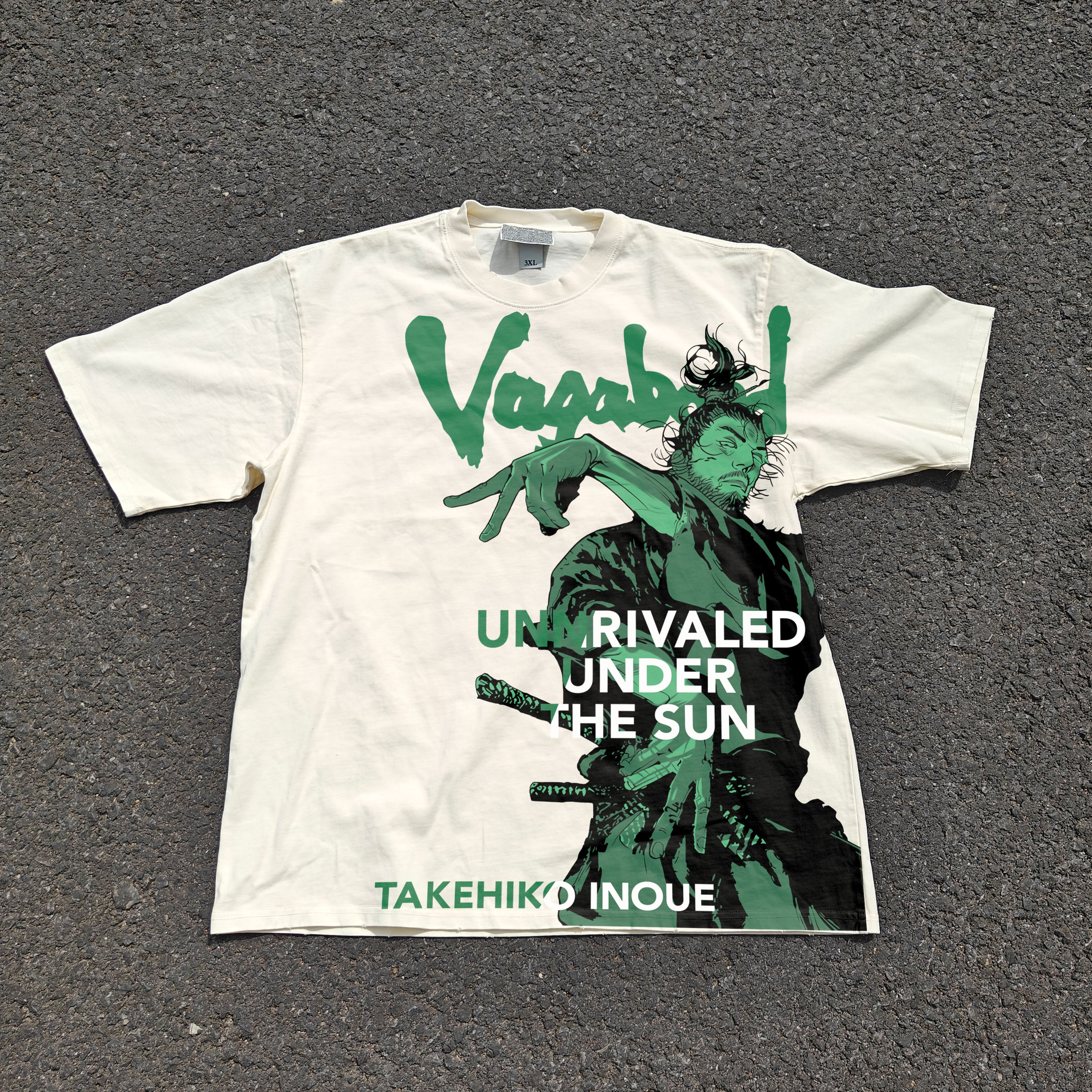 Samurai By Inoue Oversized 330gsm Heavyweight Cotton Baige T-Shirt