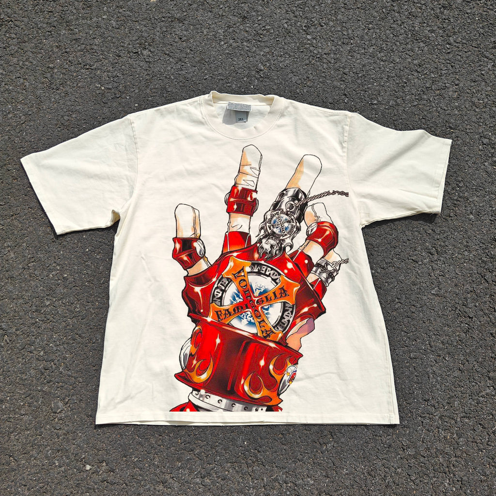 Reborn Hitman Oversized 330gsm Heavyweight Cotton Baige T-Shirt