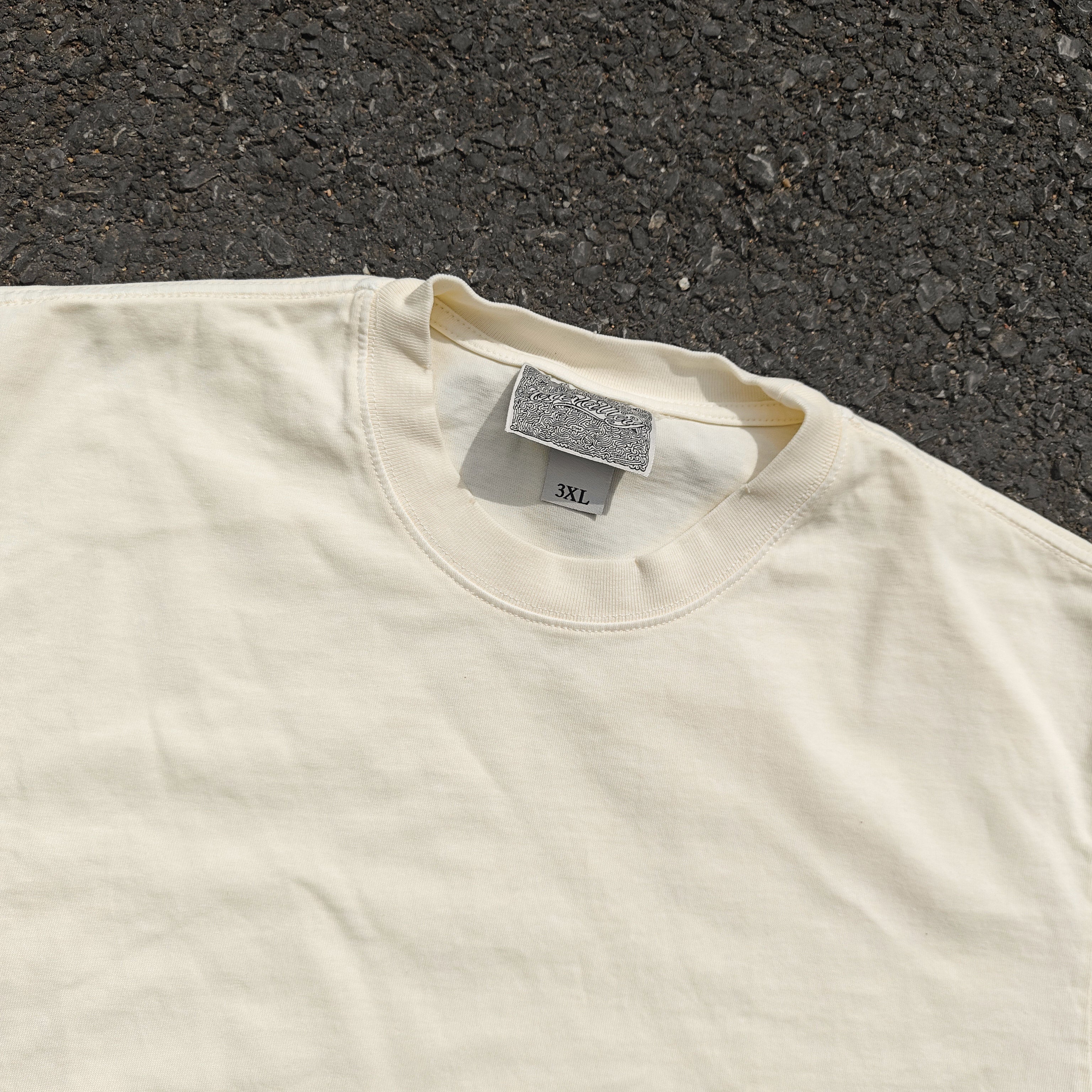 Witch's Lament Oversized 330gsm Heavyweight Cotton Baige T-Shirt