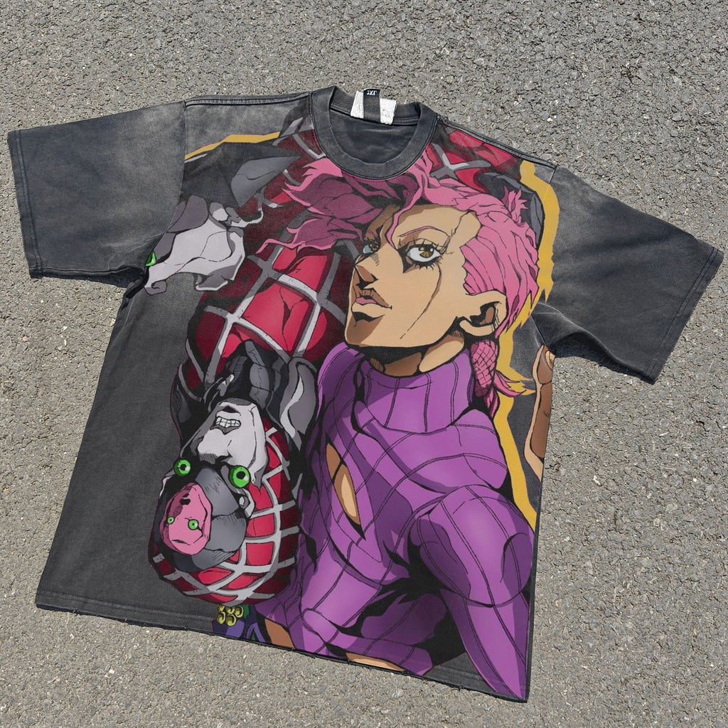 Diavolo Boxy Oversized Heavyweight 330GSM Cotton Gray T-Shirt