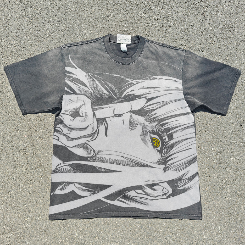Control Devil Boxy Oversized Heavyweight 330GSM Cotton Gray T-Shirt