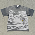 Control Devil Boxy Oversized Heavyweight 330GSM Cotton Gray T-Shirt