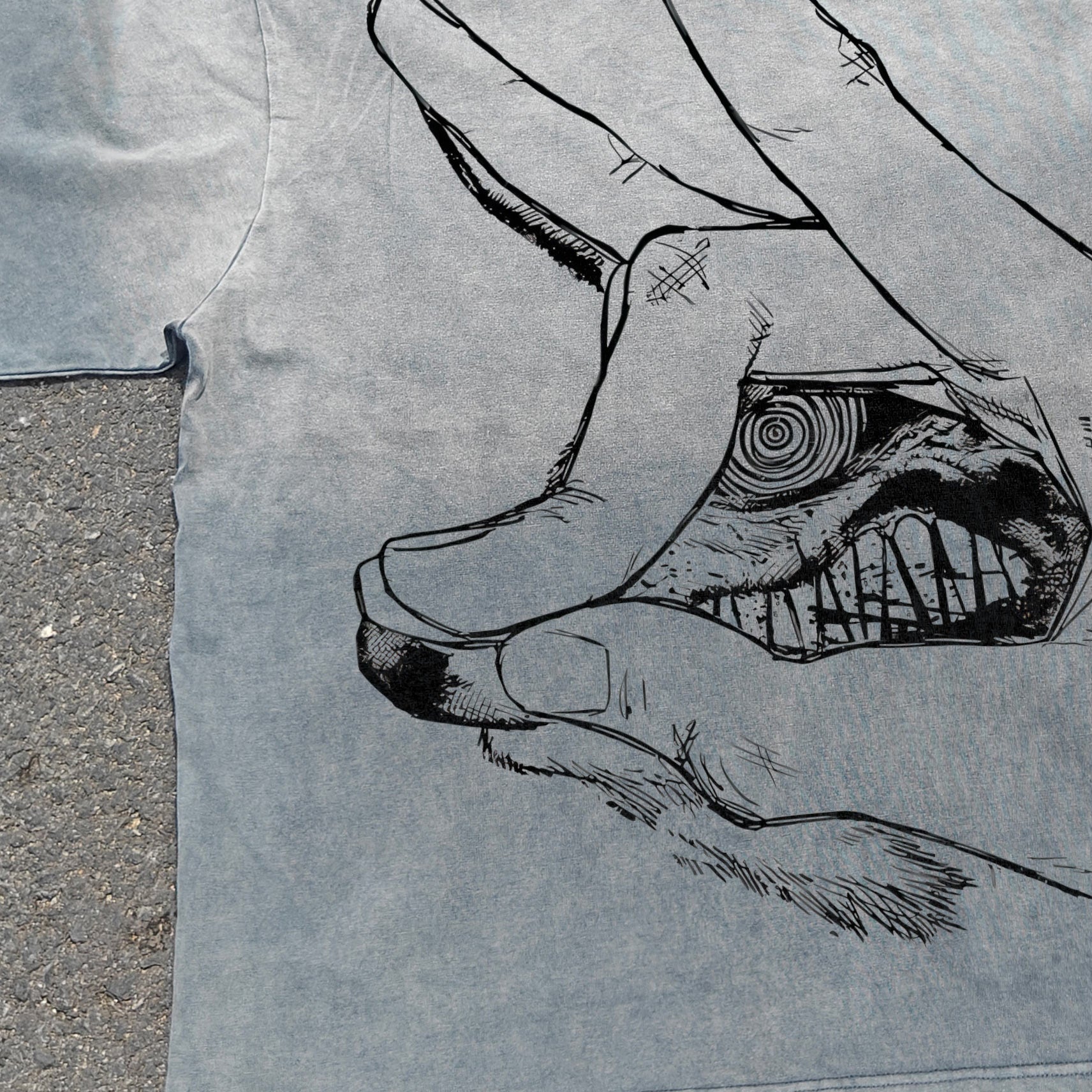 Fox Devil Heavyweight Cotton Light Washed 300gsm T-Shirt