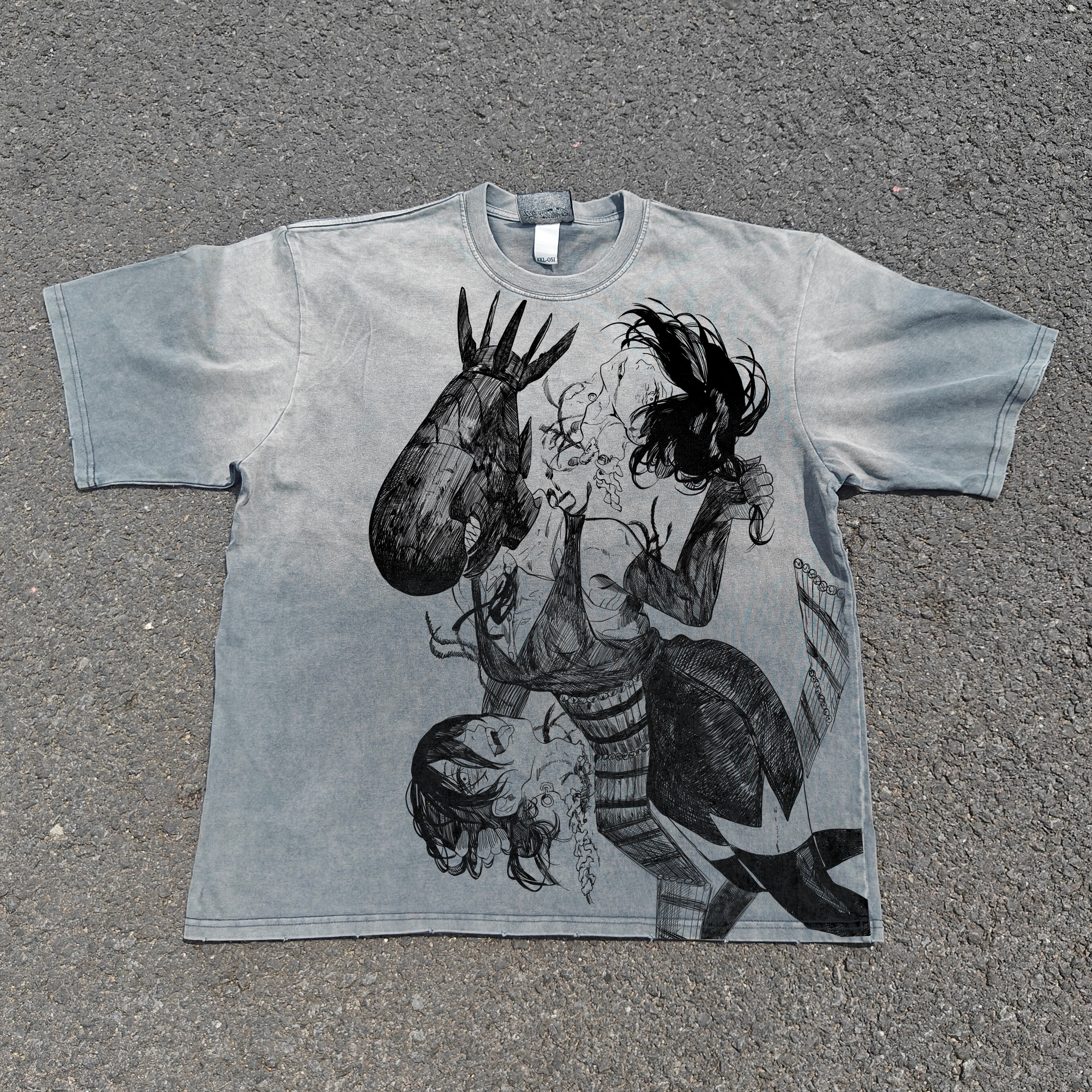 Reze Bomb Devil Heavyweight Cotton Light Washed 300gsm T-Shirt