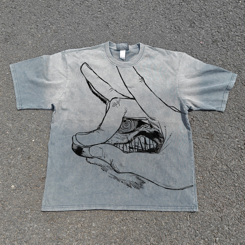 Fox Devil Heavyweight Cotton Light Washed 300gsm T-Shirt