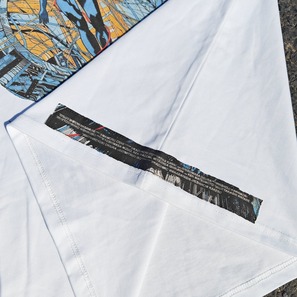Ghost Shell Hand Stitched Heavyweight Cotton White T-Shirt