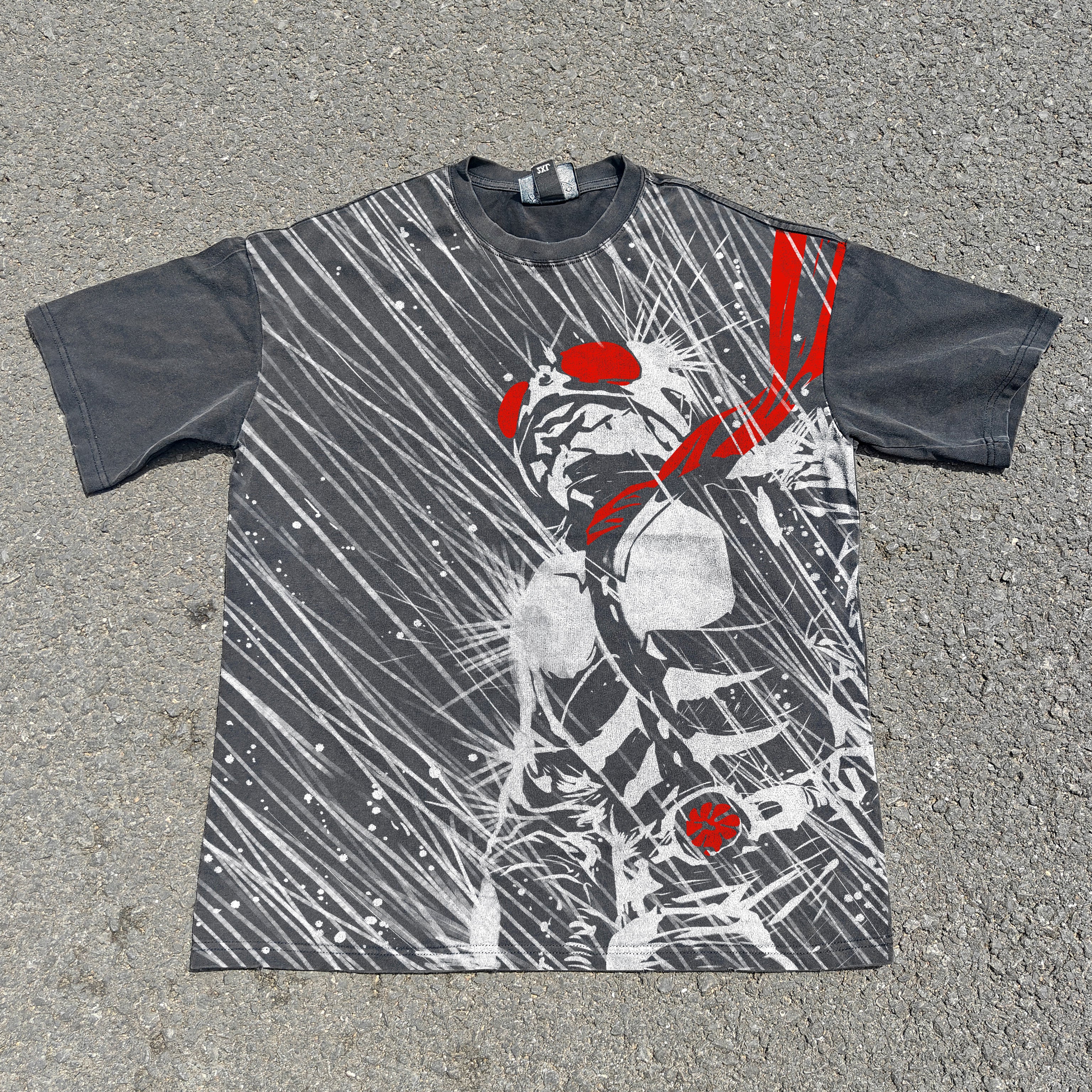 Rider 1 Takeshi Oversized 330gsm Heavyweight Cotton Black T-Shirt