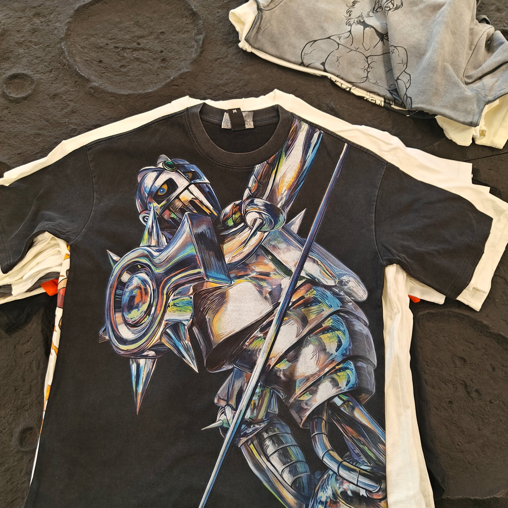 Silver Chariot Oversized 330gsm Heavyweight Cotton Black T-Shirt