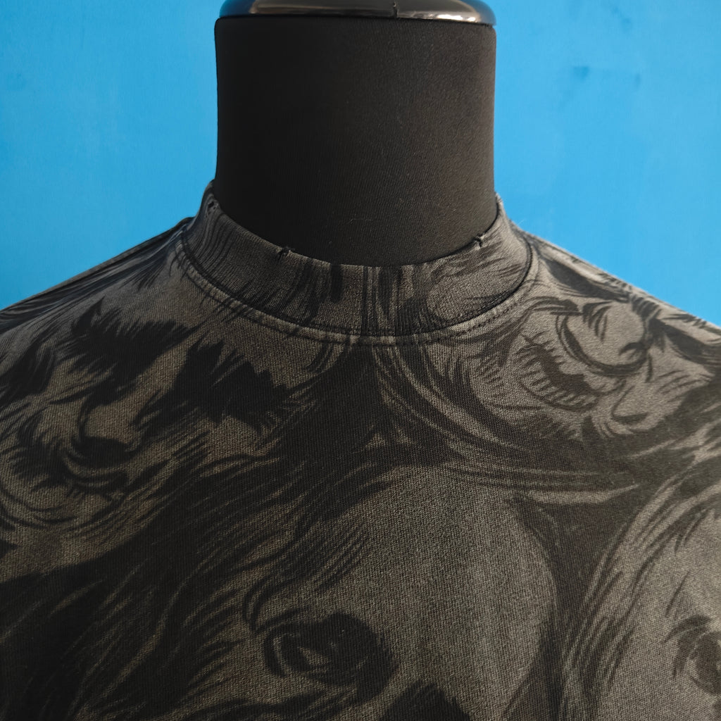 Sacrifical Eclipse Oversized 330gsm Heavyweight Cotton Black T-Shirt
