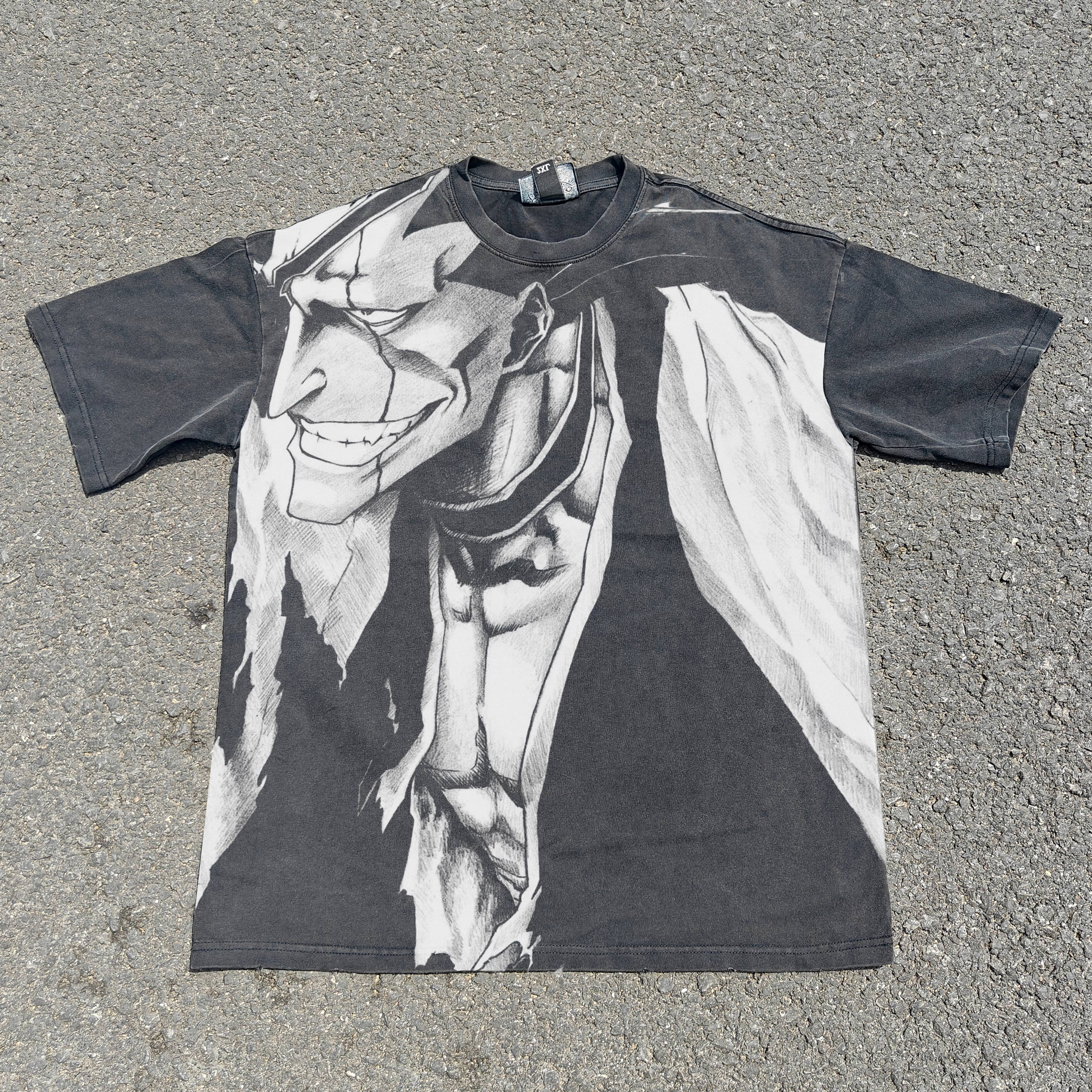 Kenpachi Oversized 330gsm Heavyweight Cotton Black T-Shirt