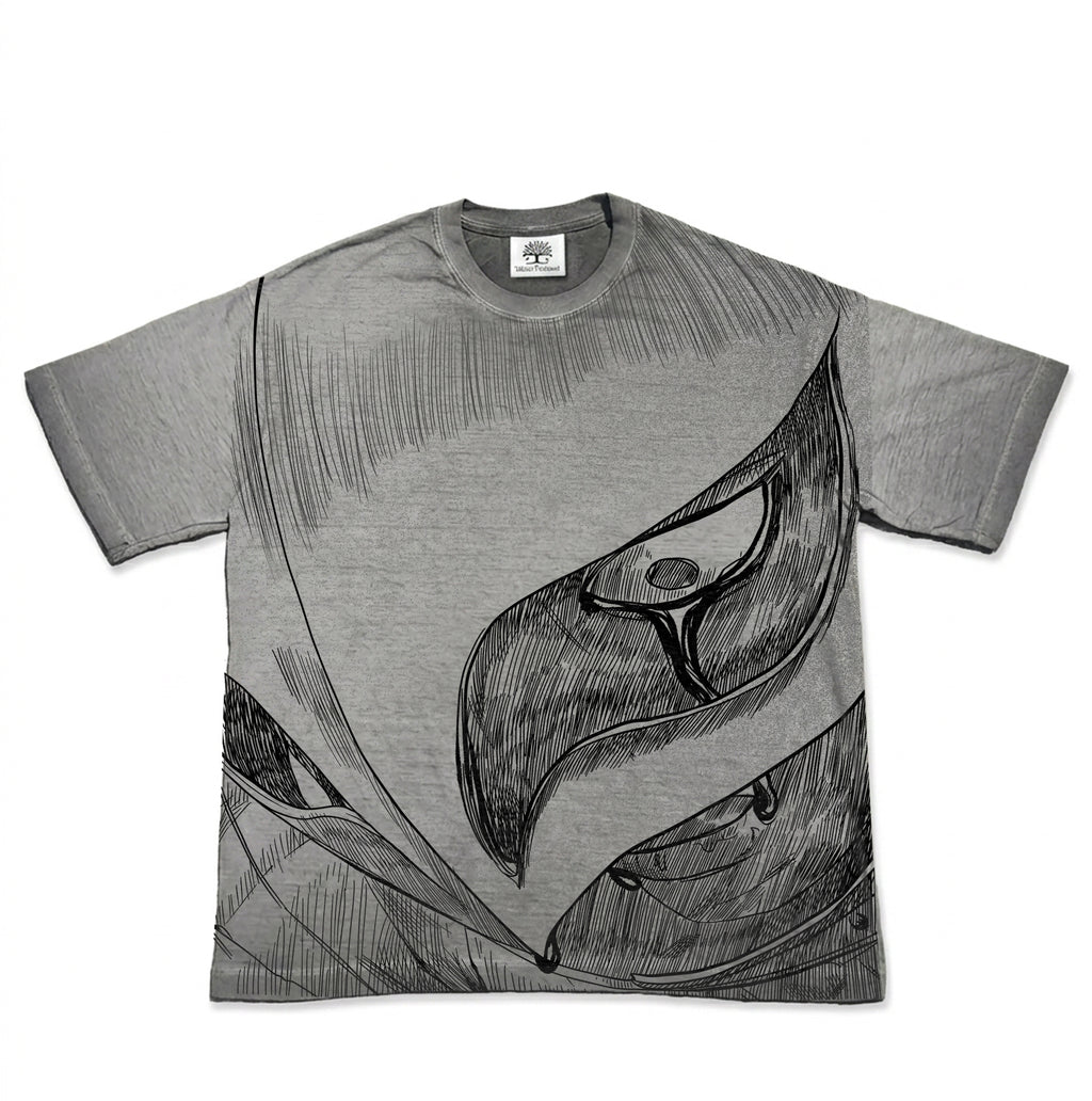 Crying Eagle Griffith Gray Washed Cotton T-Shirt