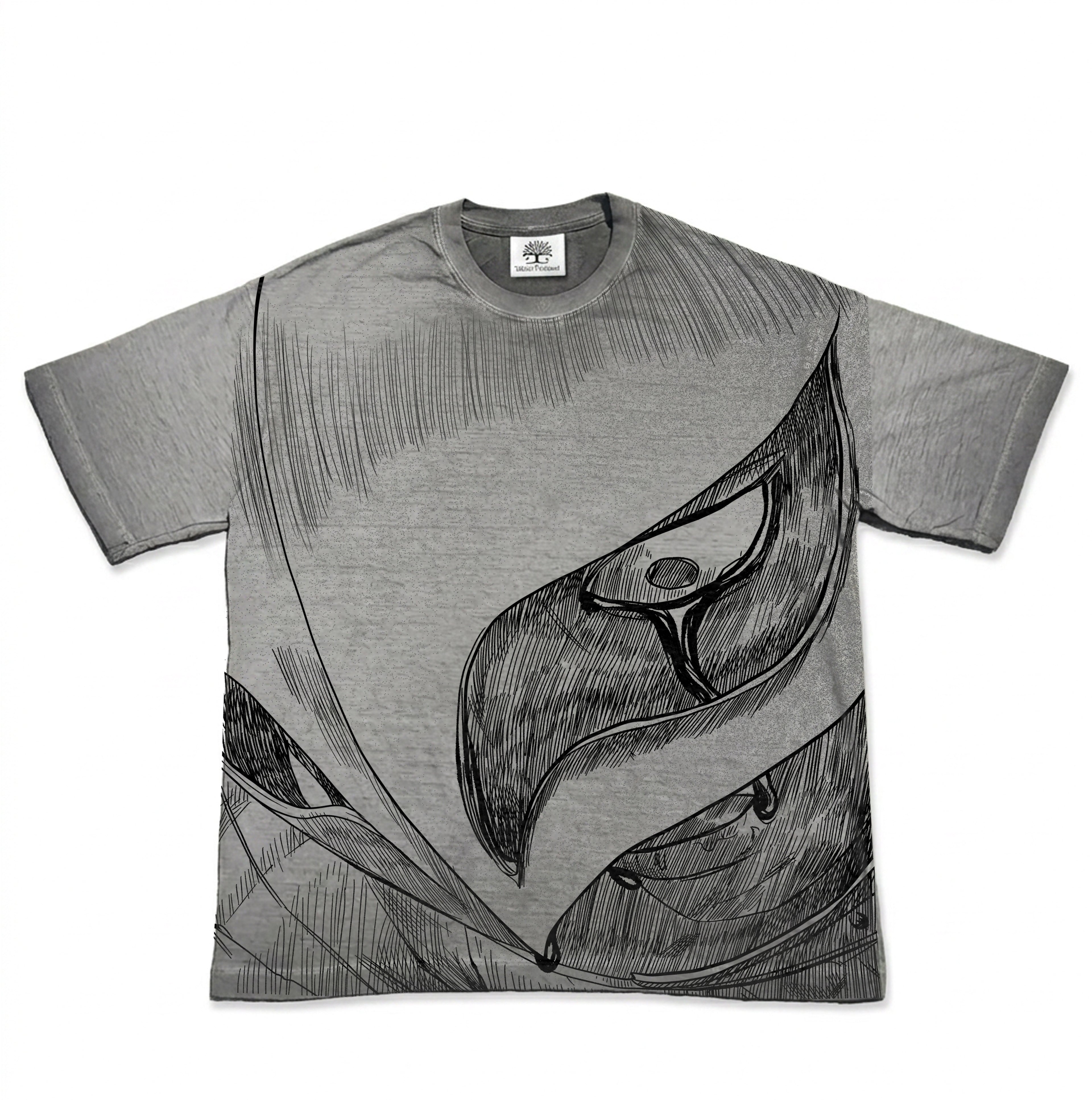 Crying Eagle Griffith Gray Washed Cotton T-Shirt
