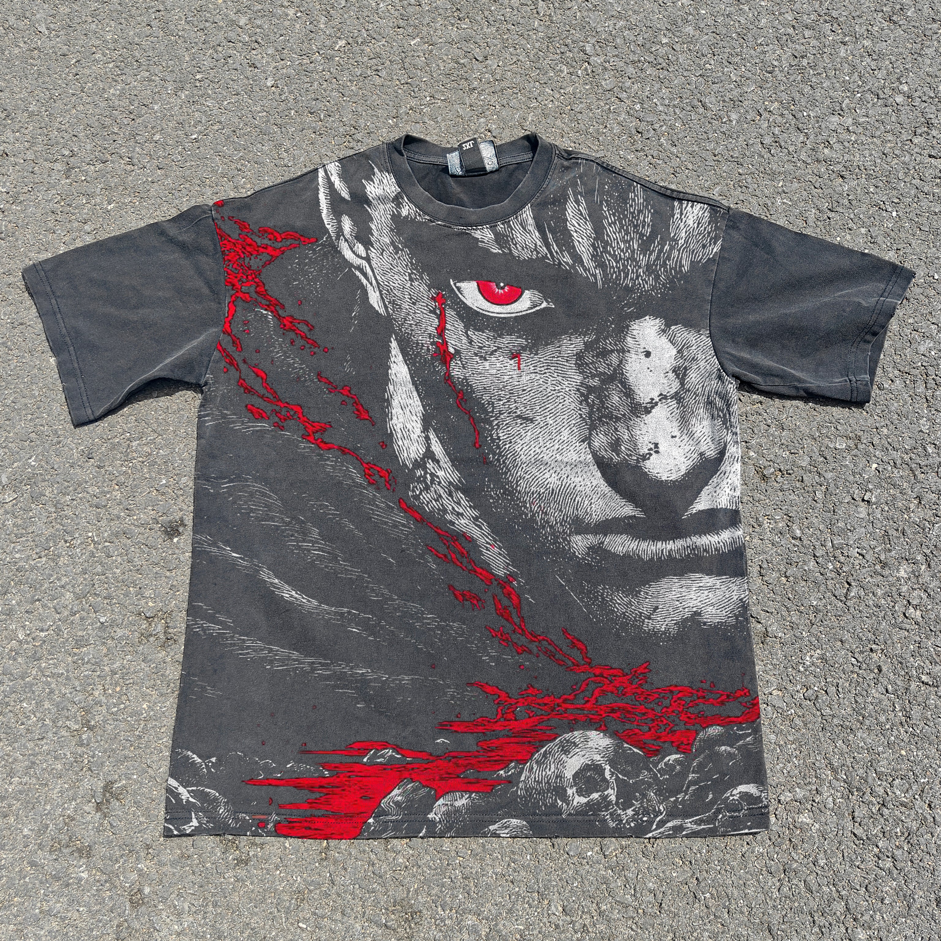 Avenaging Warrior Oversized 330gsm Heavyweight Cotton Black T-Shirt