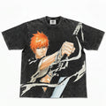 Ichigo Washed Big Print Graphic T-Shirt