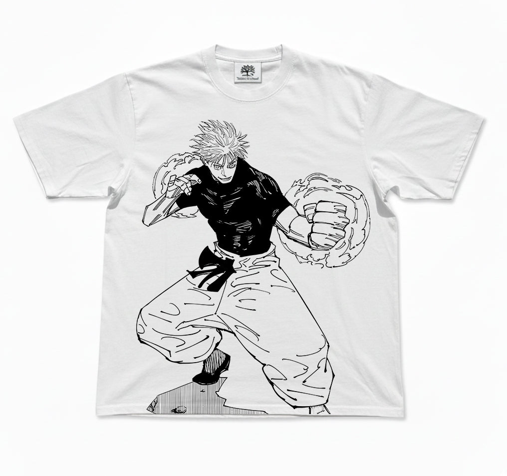 Gojo Sketch Minimal Oversized T-Shirt