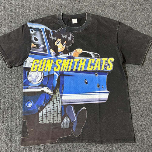 Gun Smith Cats Oversized Washed T-Shirt
