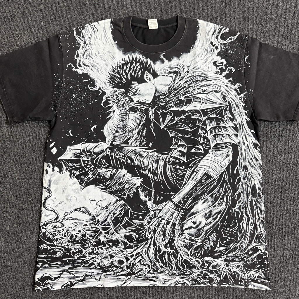 Warrior In Abyss Oversized Washed T-Shirt