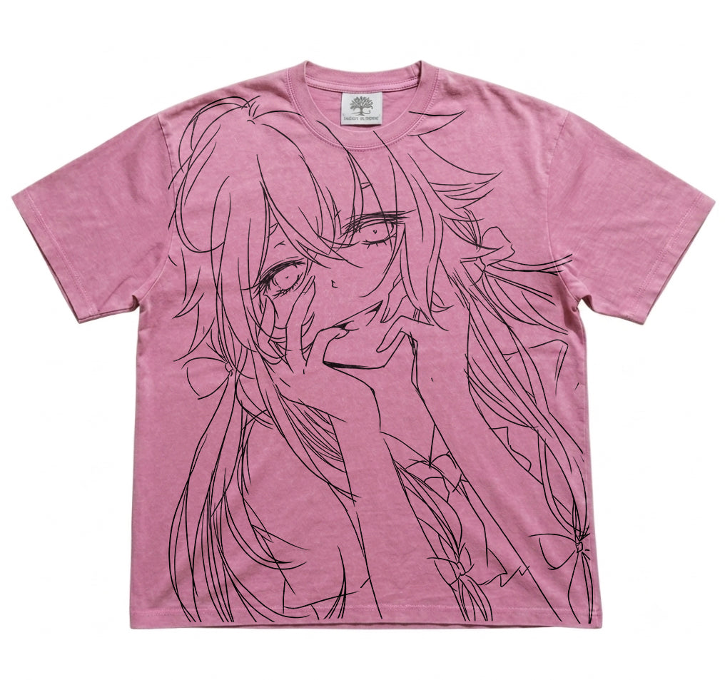 Yuno Gasai Oversized Washed T-Shirt