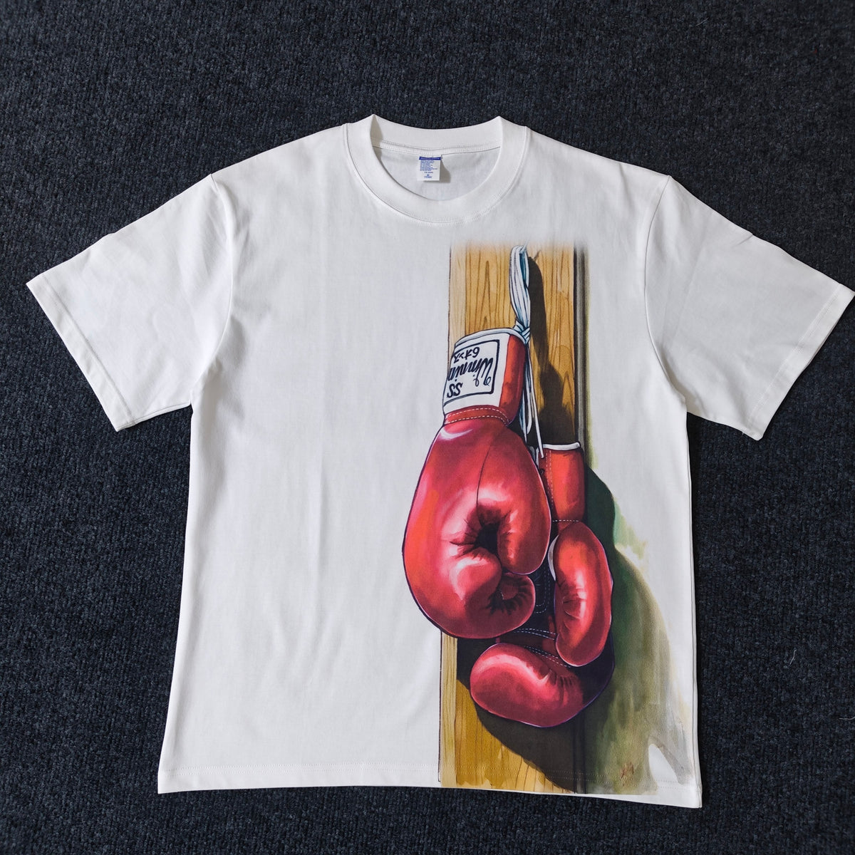Anime Red Boxing Gloves Oversized T-Shirt