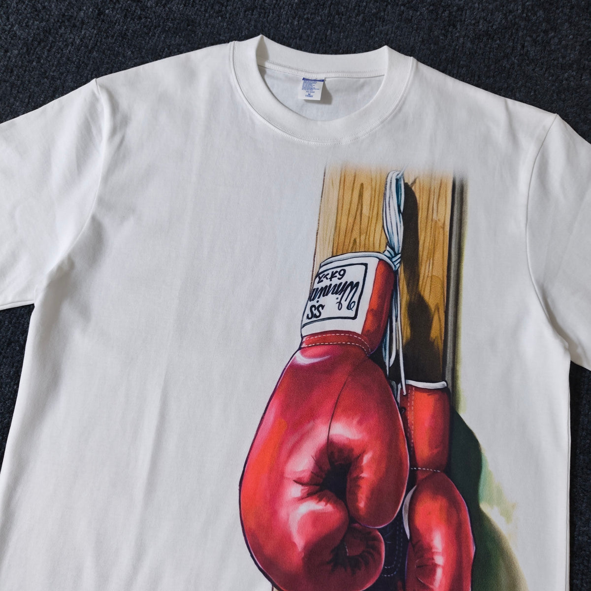 Anime Red Boxing Gloves Oversized T-Shirt