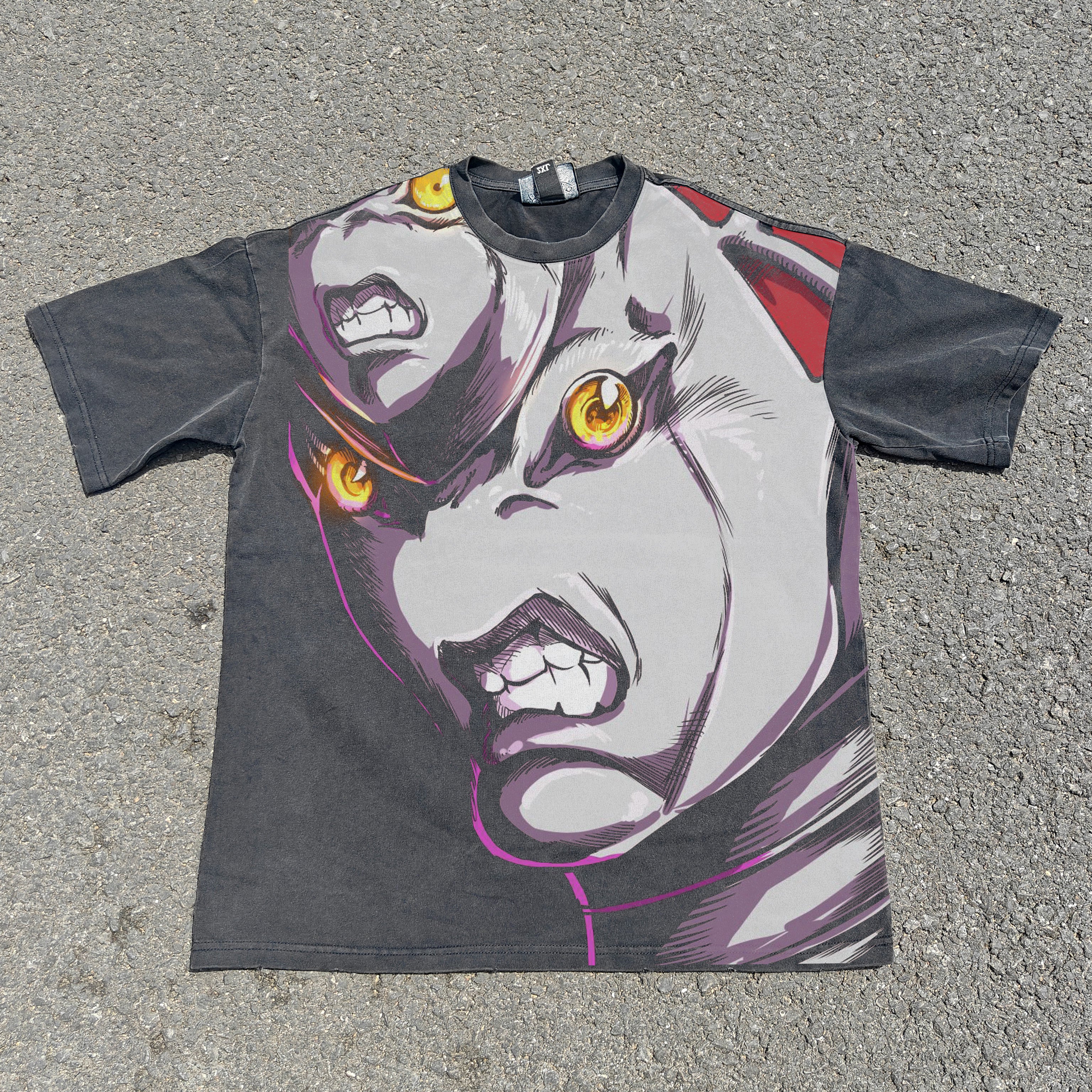 Jojo's Bizarre Adventure King Crimson Vintage Wash Heavyweight Cotton T-Shirt