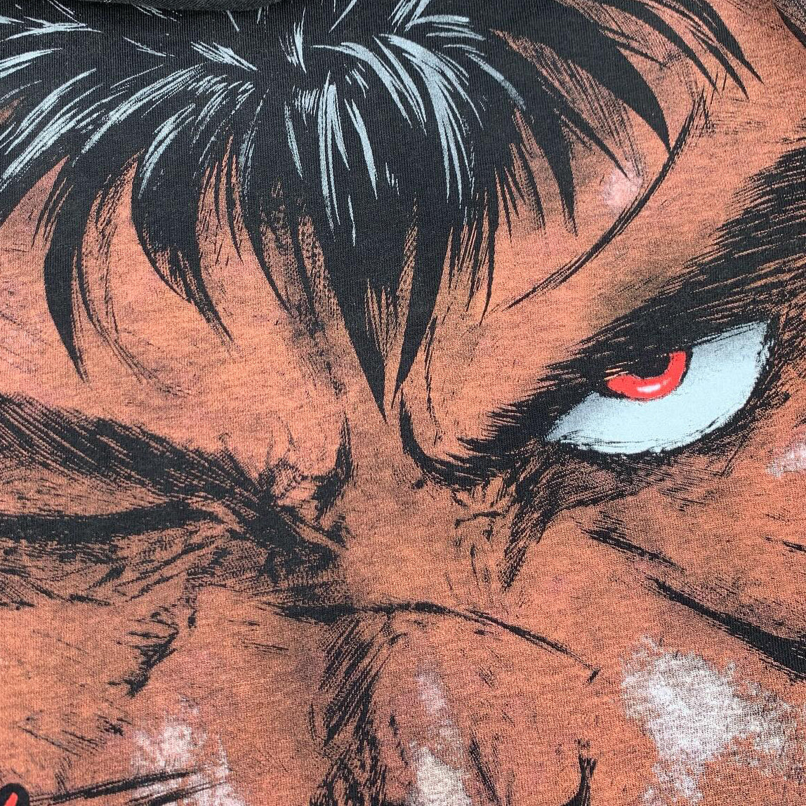 Berserk Anime Guts & Beast of Darkness Vintage Wash Heavyweight Cotton T-Shirt