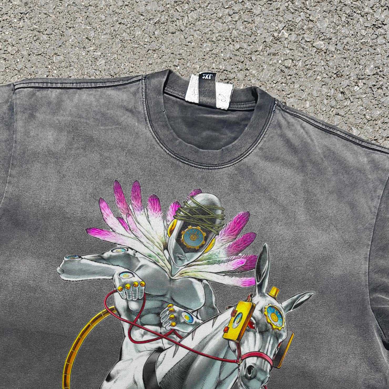 Jojo's Bizarre Adventure Made In Heaven Vintage Wash Heavyweight Cotton T-Shirt