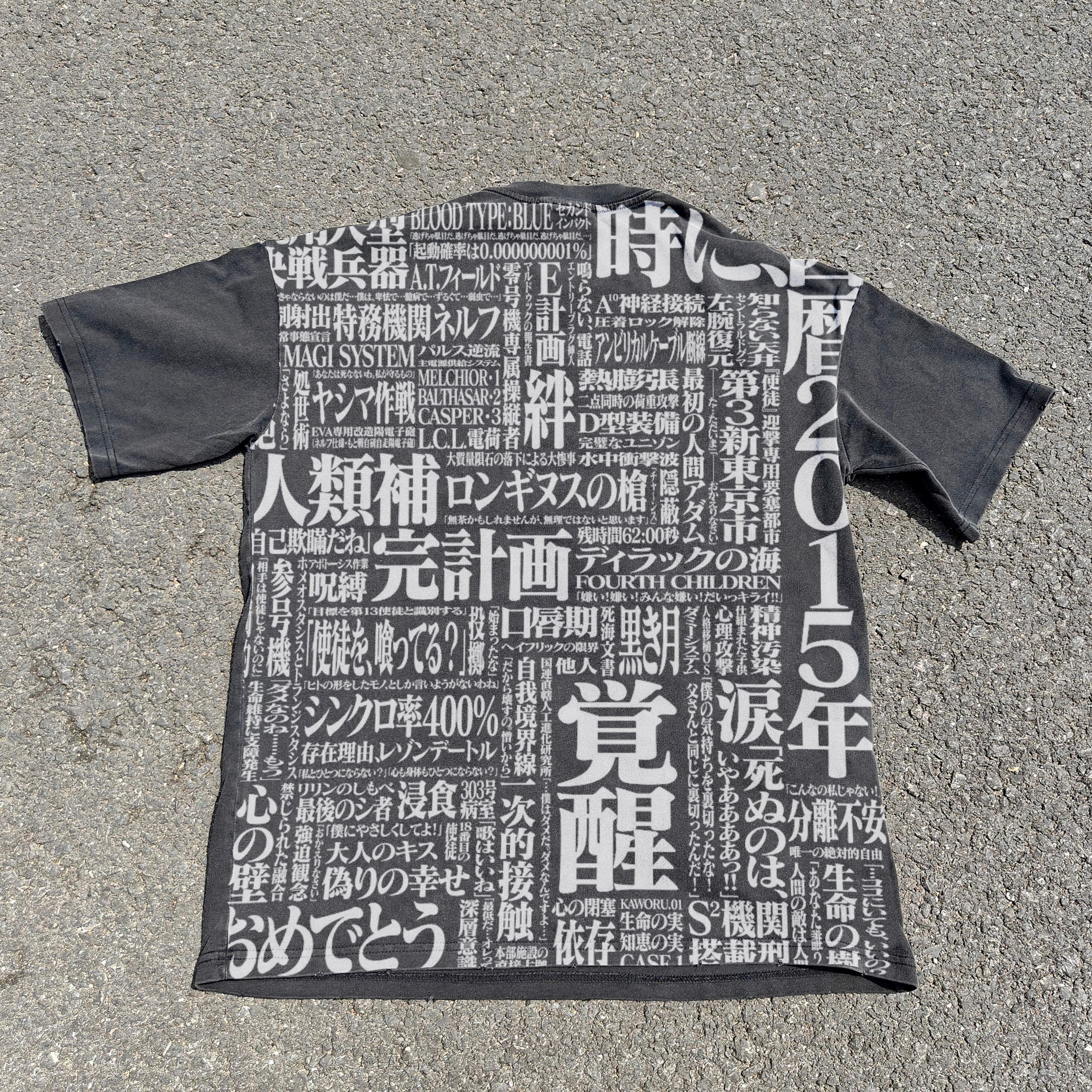 Evangelion 2nd Angel Lilith Graphic With Back Print Heavy Cotton T-Shirt Washed