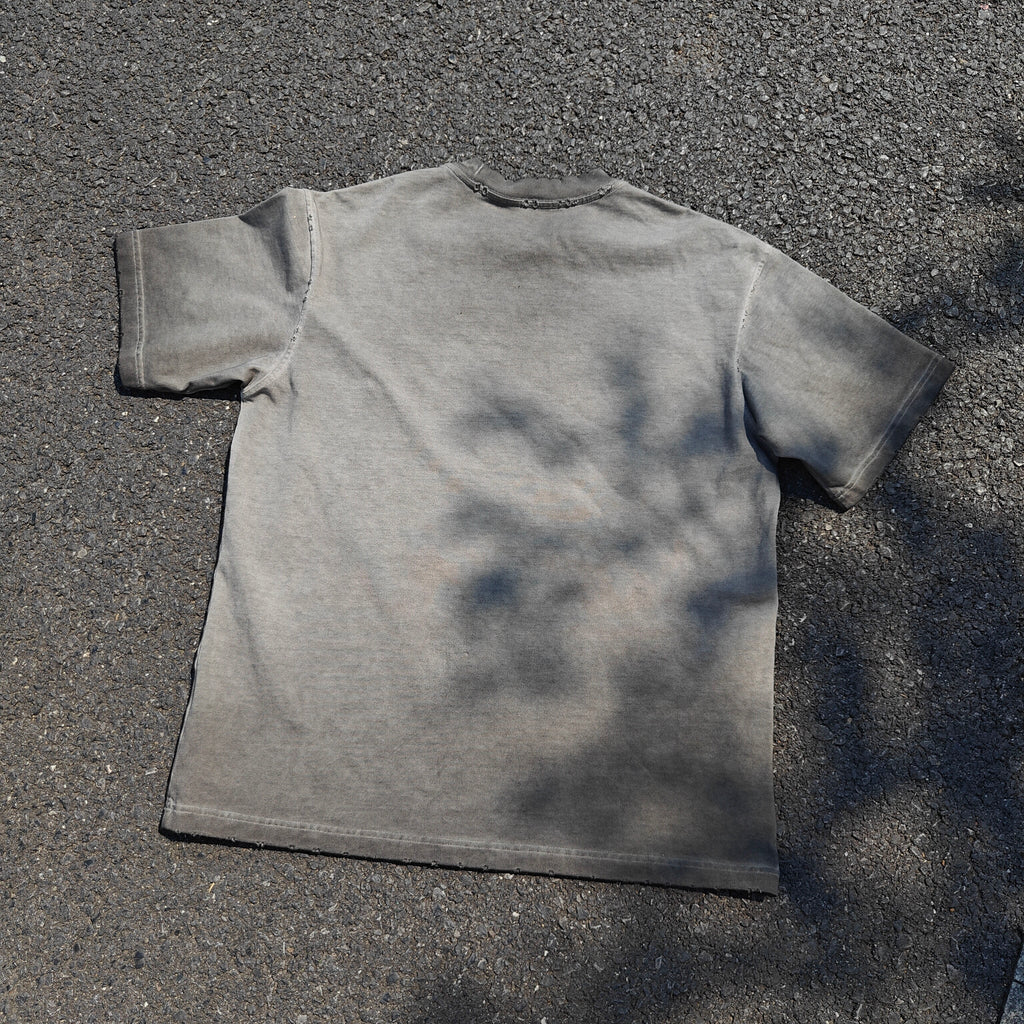 Berserk Anime Guts Screaming Distressed Vintage Wash Heavyweight Cotton T-Shirt