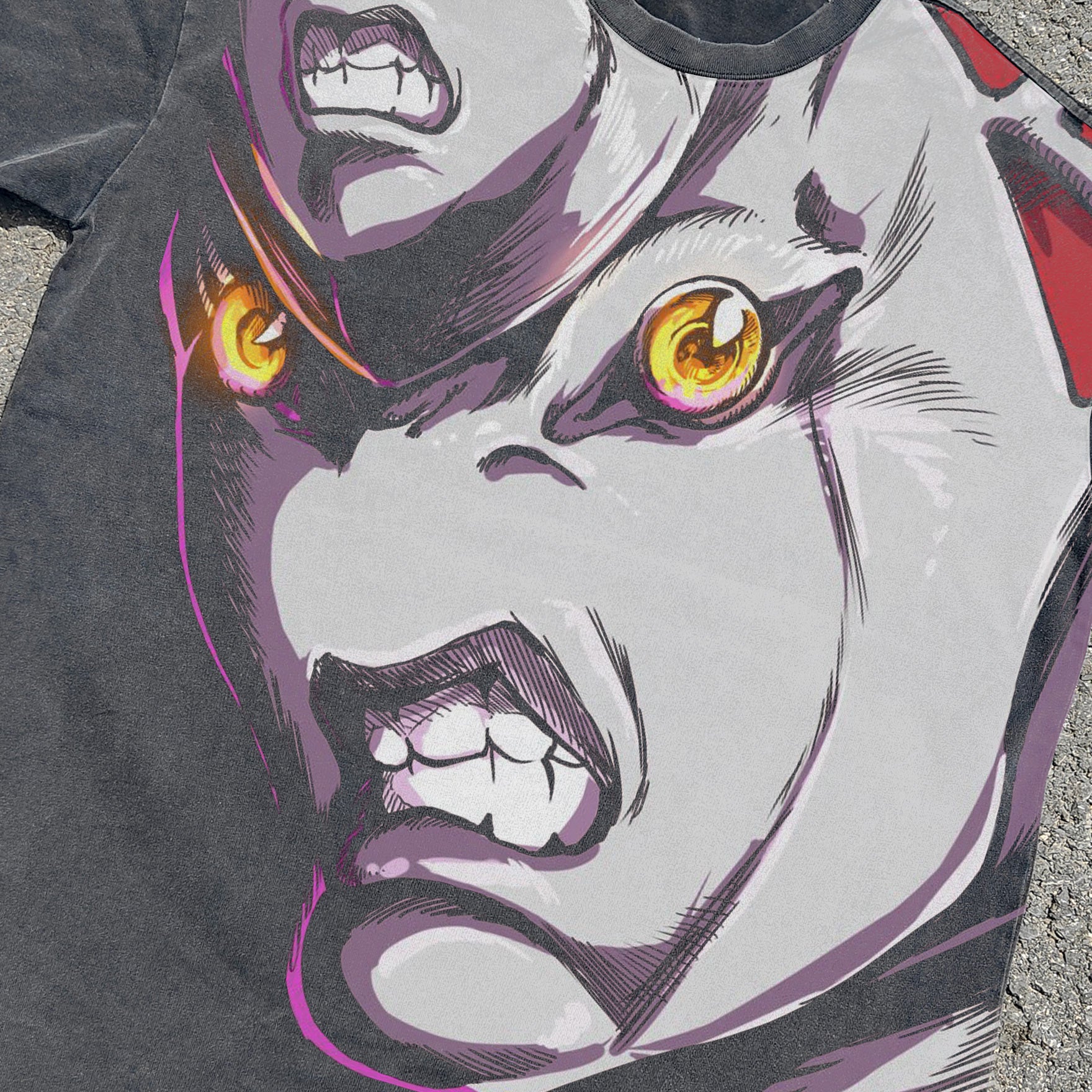 Jojo's Bizarre Adventure King Crimson Vintage Wash Heavyweight Cotton T-Shirt