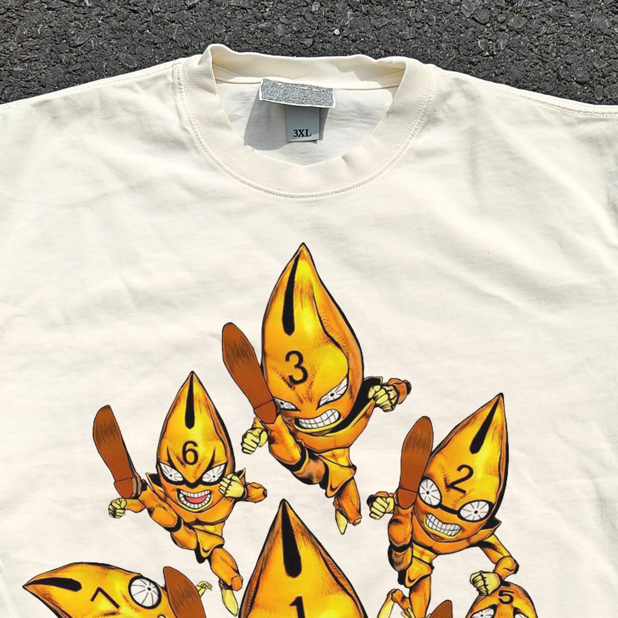 JoJo's Golden Wind Sex Pistols Anime Vintage Wash Heavyweight Cotton T-Shirt