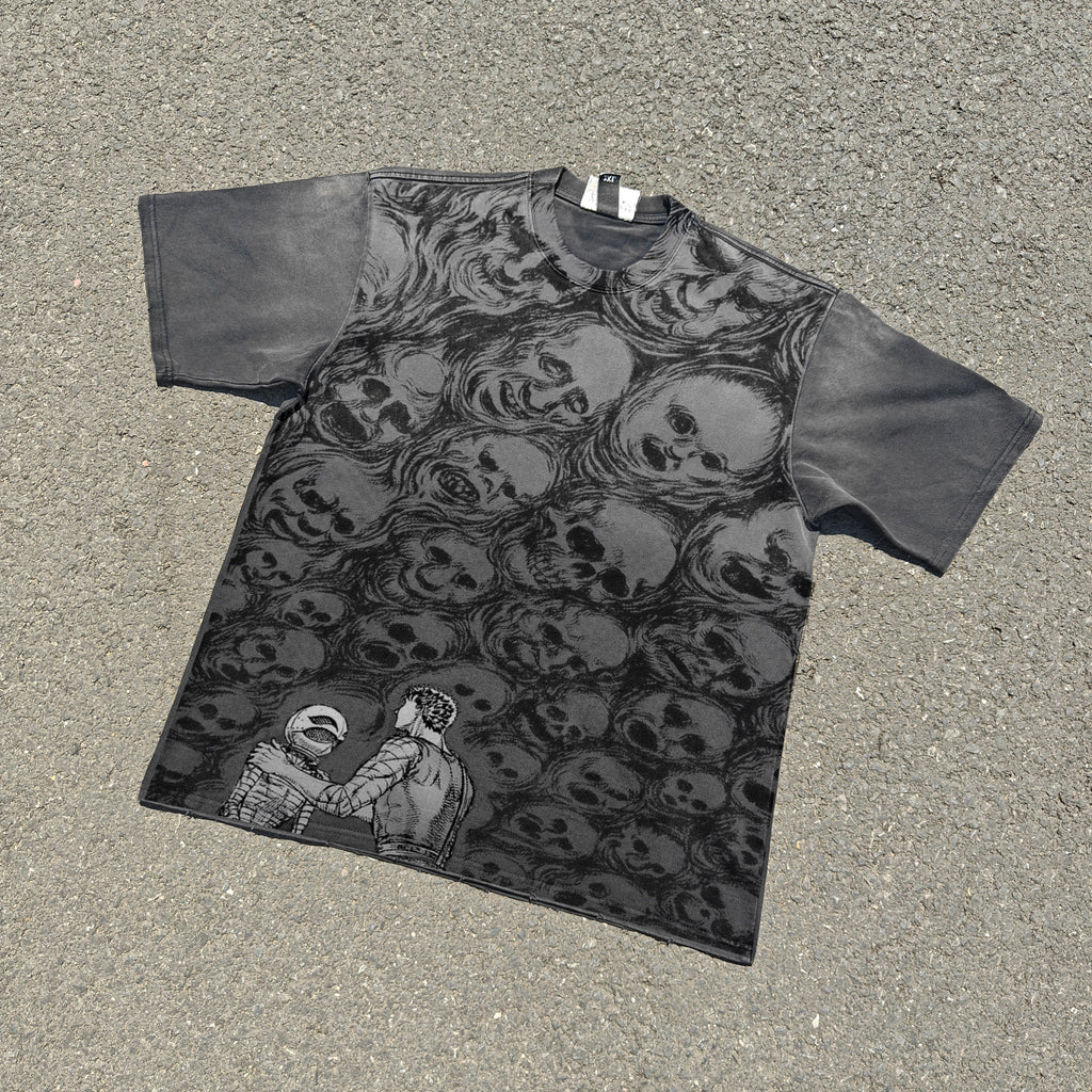 Berserk Griffith & Guts Sacrifice Hawks Vintage Wash Heavyweight Cotton T-Shirt