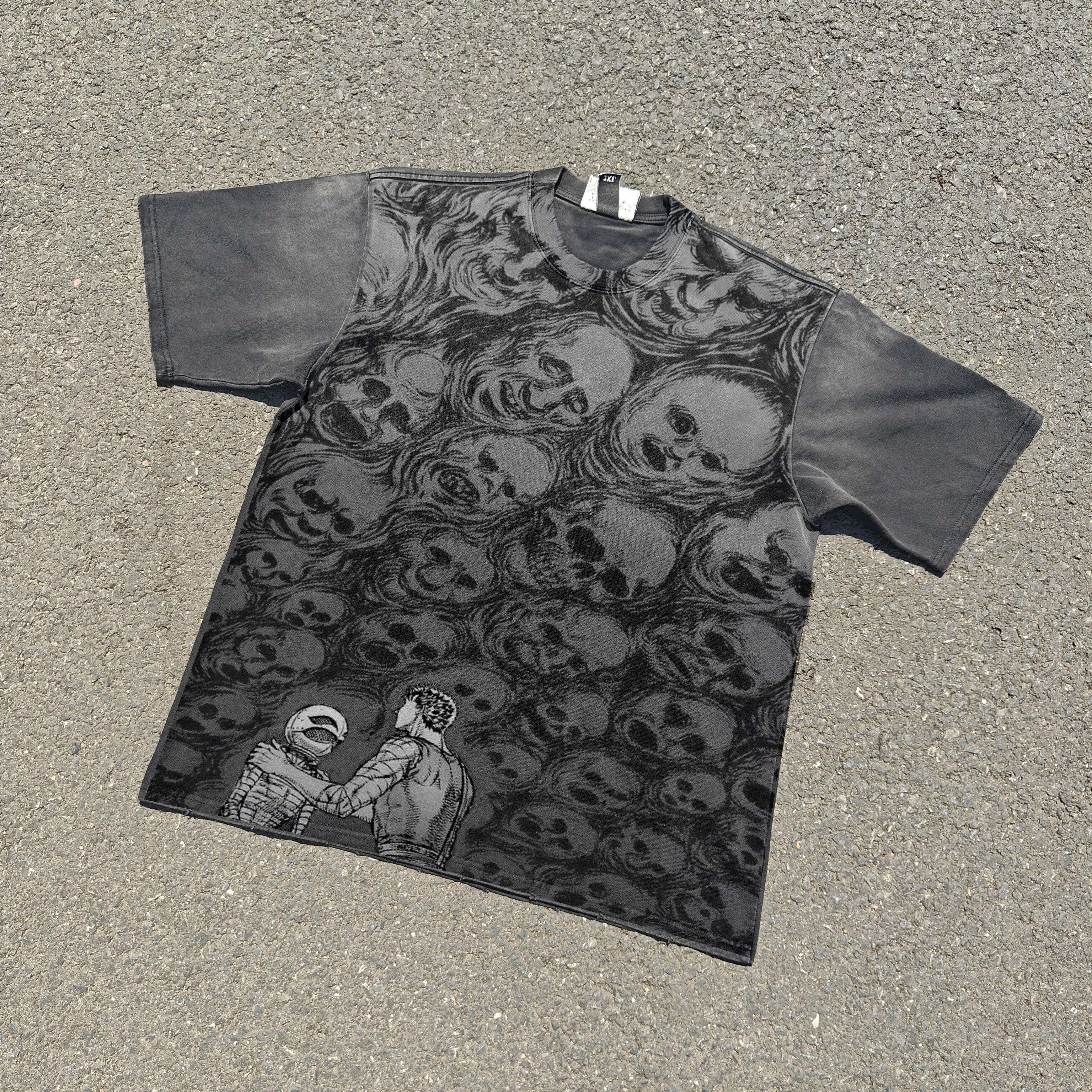 Berserk Griffith & Guts Sacrifice Hawks Vintage Wash Heavyweight Cotton T-Shirt