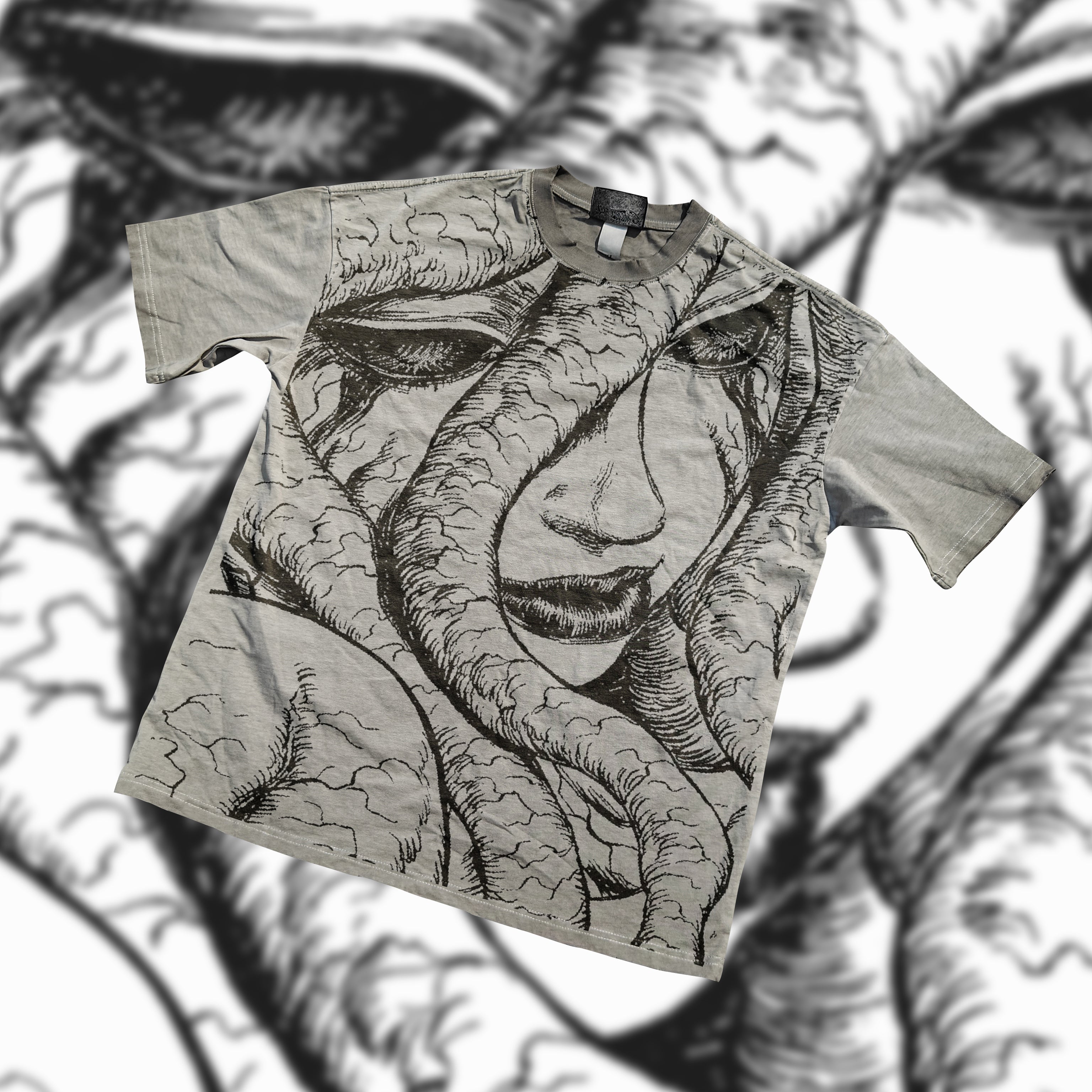 Berserk Slan of the Godhand Distressed Vintage Wash Heavyweight Cotton T-Shirt