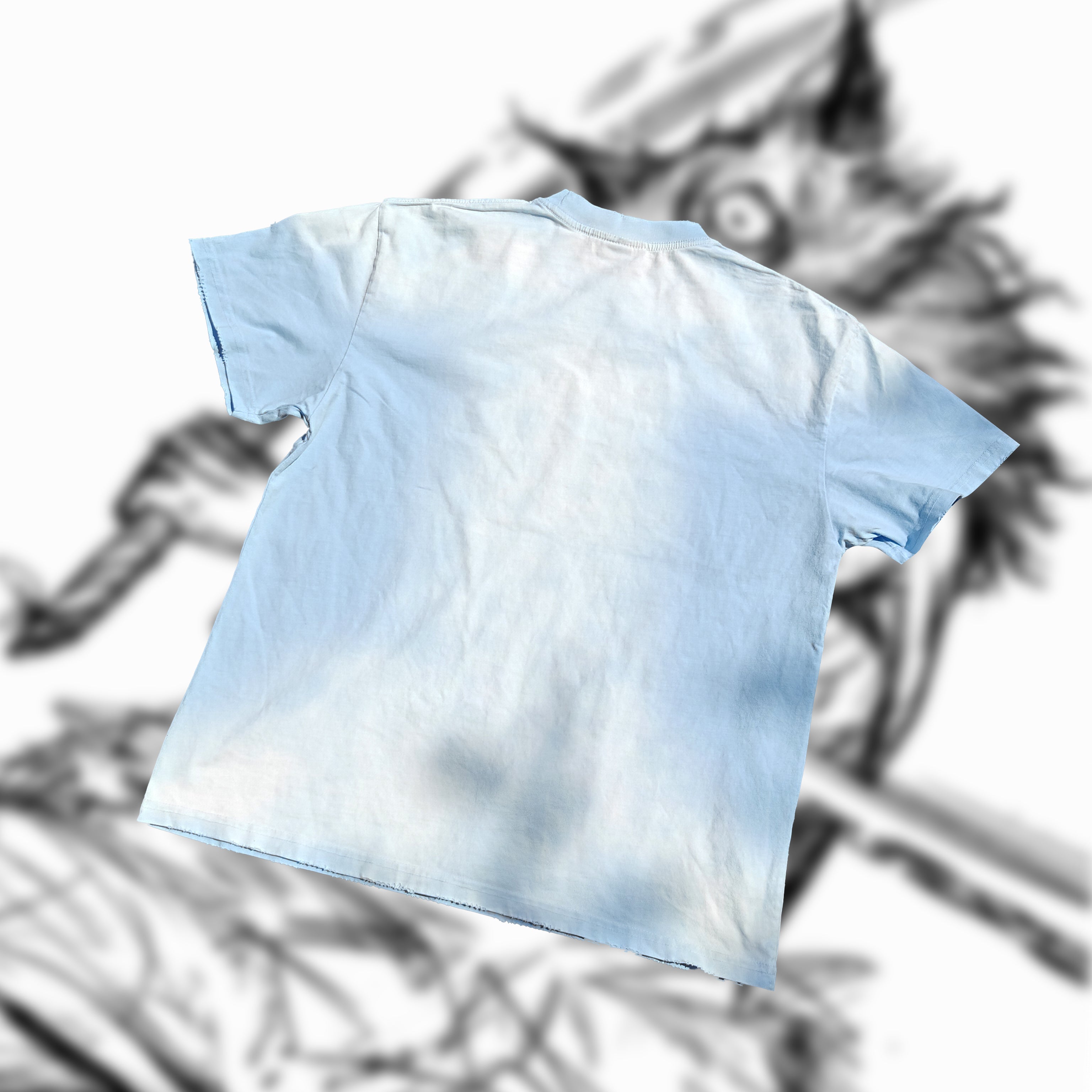 Demon Slayer Anime Inosuke Line Art Vintage Wash Heavyweight Cotton T-Shirt