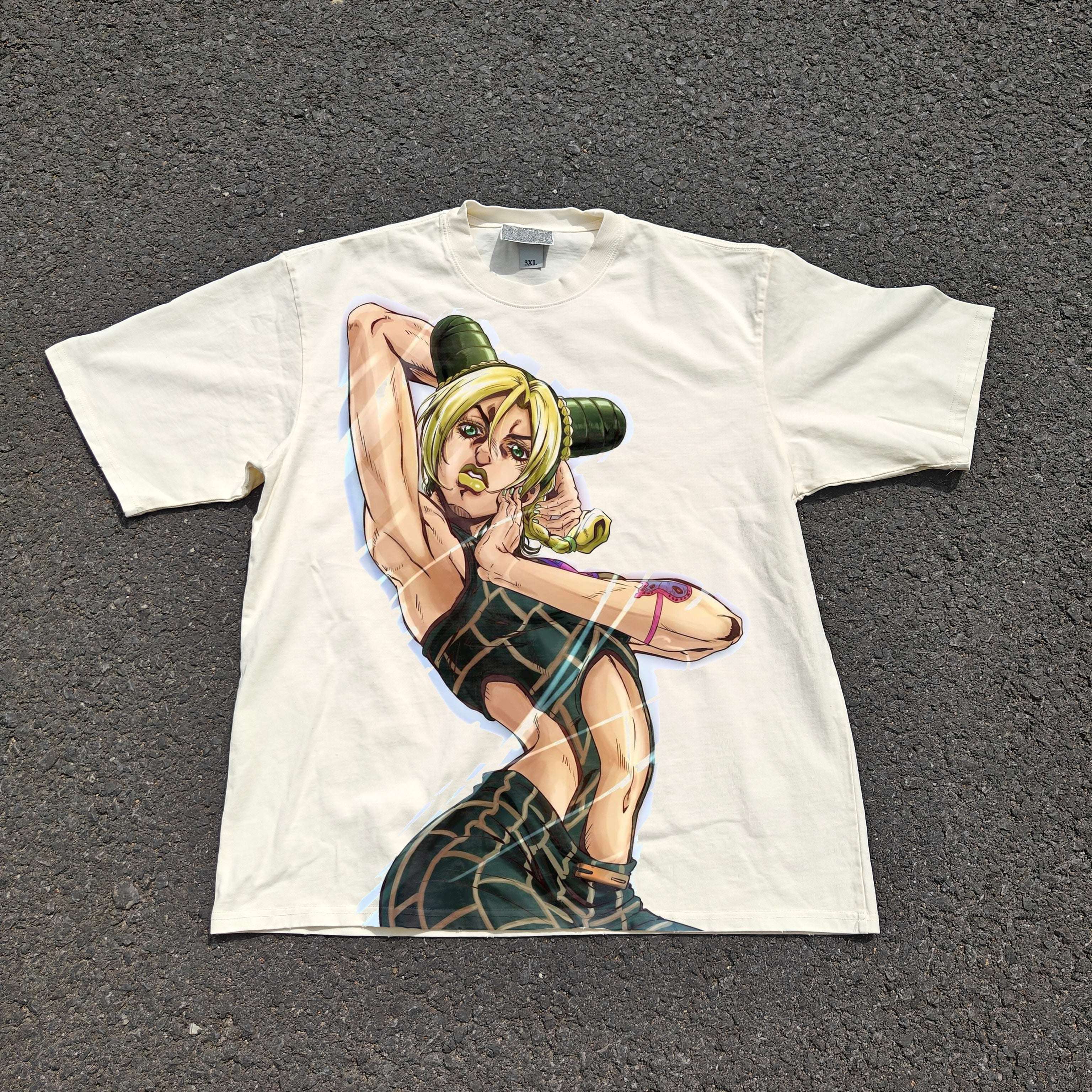 JoJo's Stone Ocean Jolyne Cujoh Anime Vintage Wash Heavyweight Cotton T-Shirt