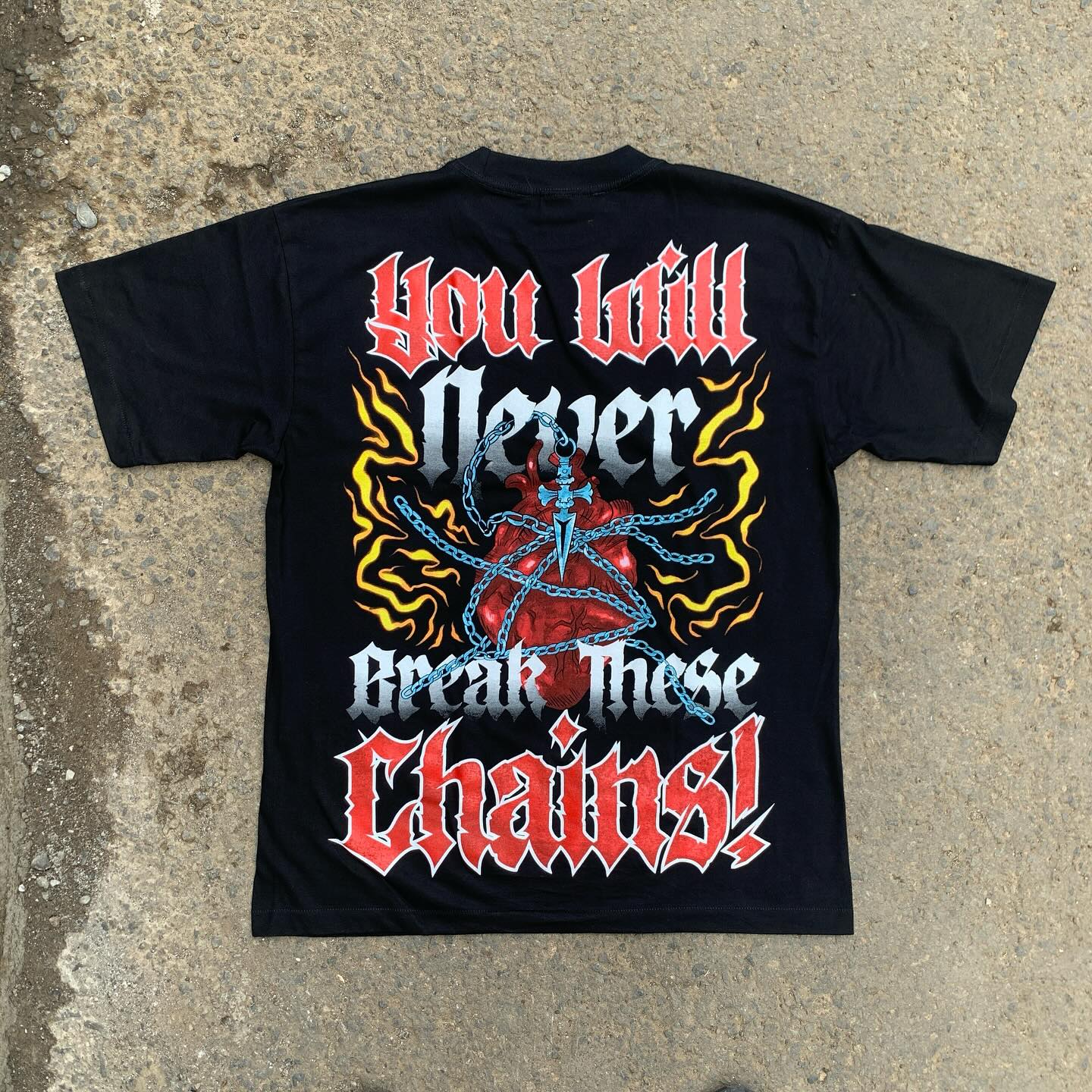 Hunter x Hunter Anime Kurapika Nen Chains Jumbo Print Heavyweight Cotton T-Shirt