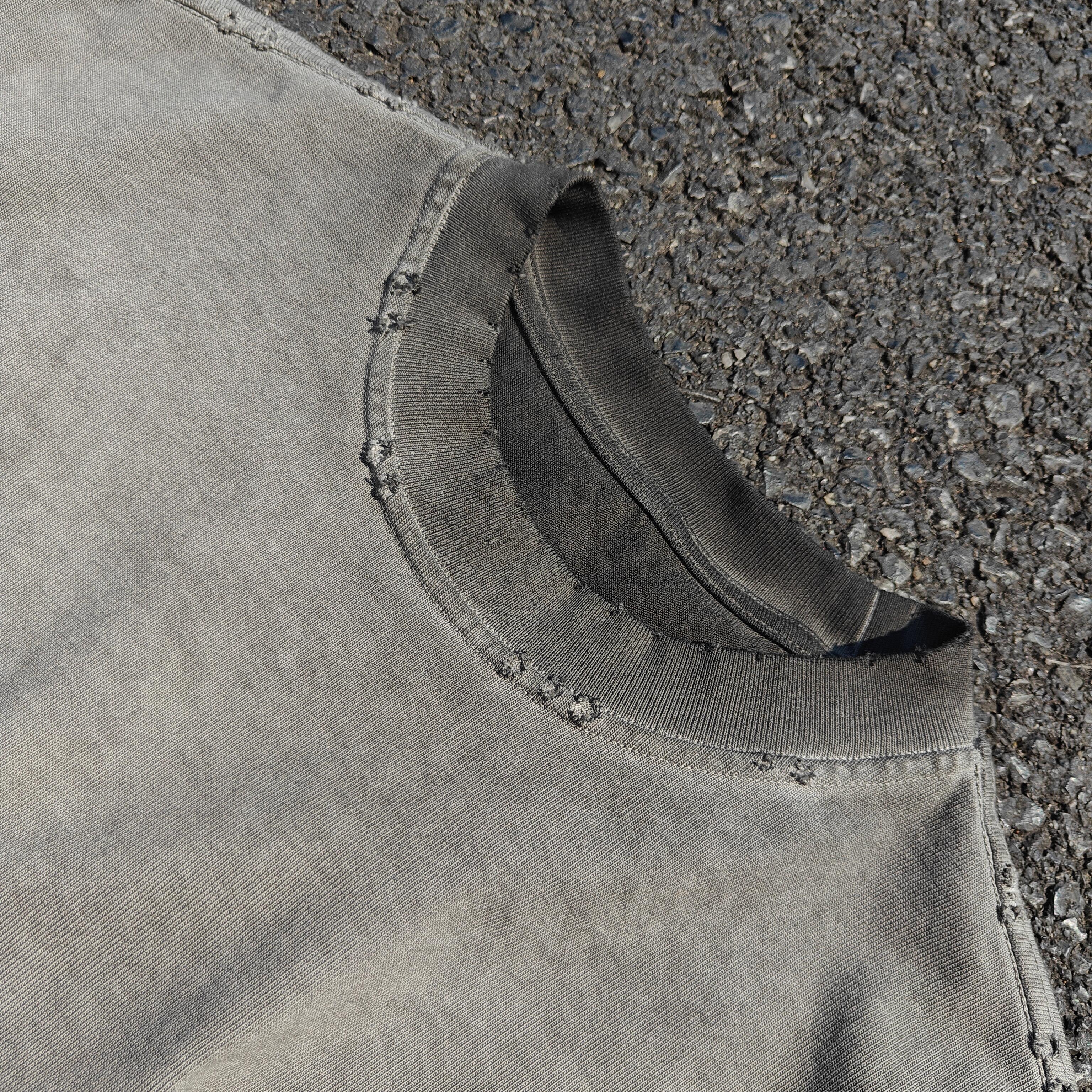 Attack on Titan Skeleton Distressed Heavy Cotton T-Shirt Washed Black 330GSM