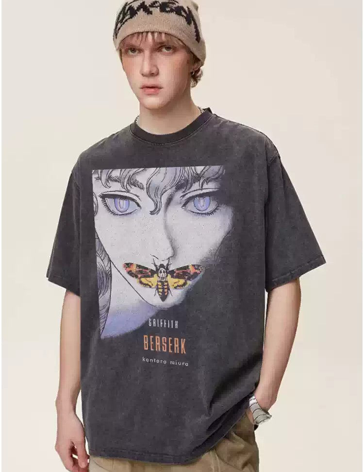Silence of the Lamb x Griffith Oversized Washed T-Shirt