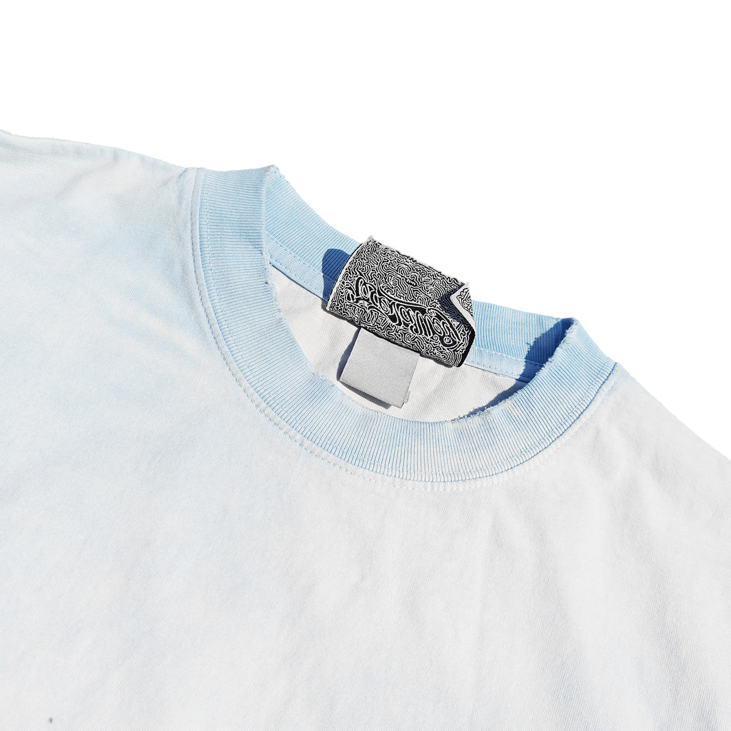 Demon Slayer Anime Inosuke Line Art Vintage Wash Heavyweight Cotton T-Shirt