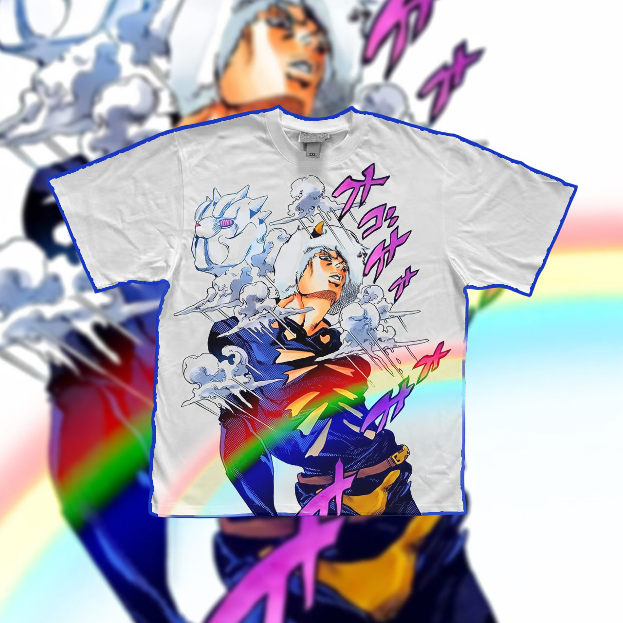 JoJo's Bizarre Adventure Weather Report Vintage Wash Heavyweight Cotton T-Shirt