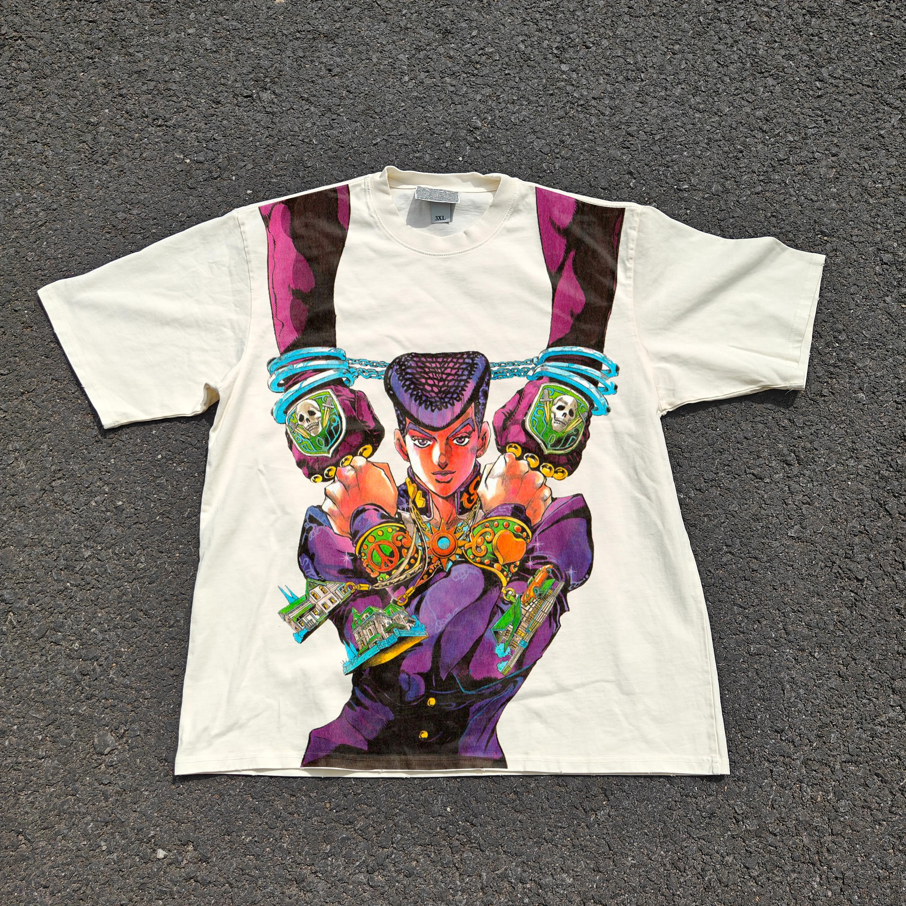 JoJo's Diamond Unbreakable Anime Josuke Vintage Wash Heavyweight Cotton T-Shirt