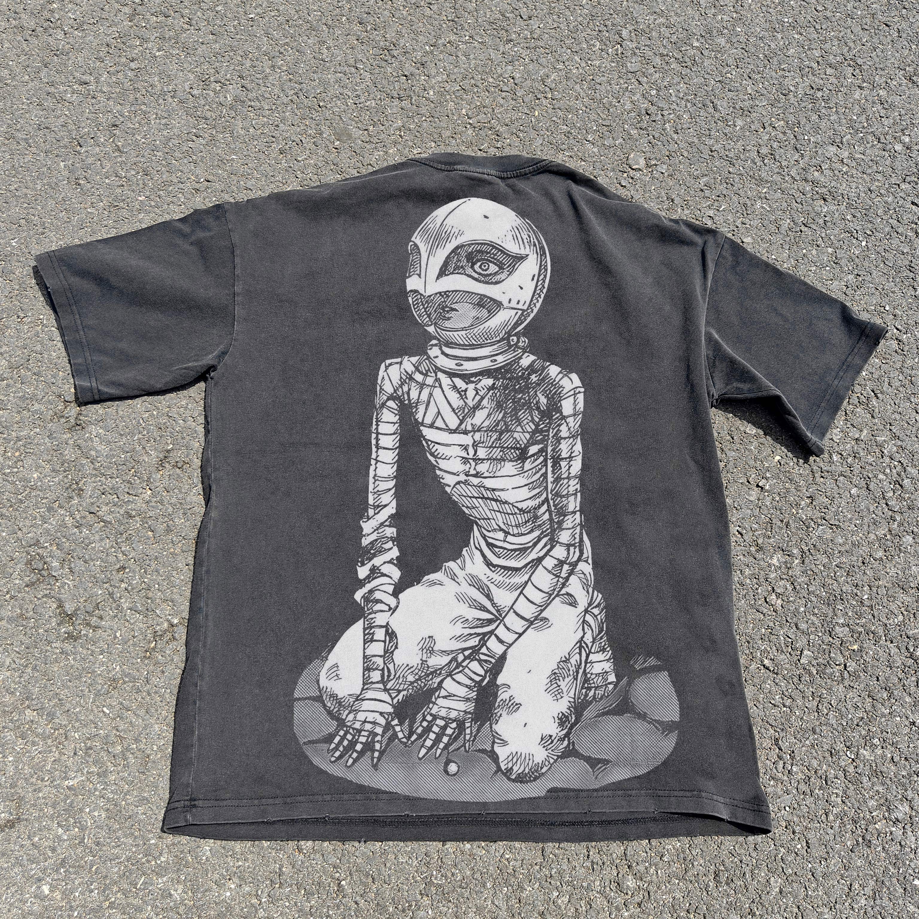 Berserk Prisoner Griffith Distressed Vintage Wash Heavyweight Cotton T-Shirt