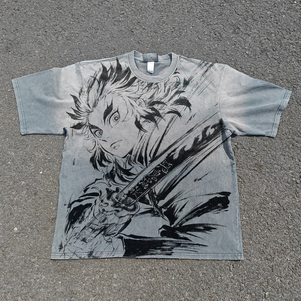 Rengoku Heavyweight Cotton Light Washed 300gsm T-Shirt