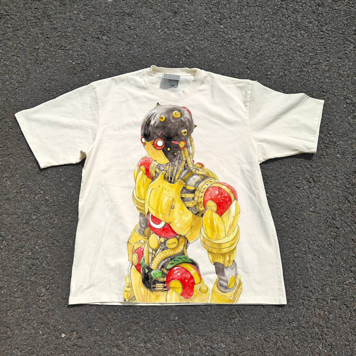 A106 Robot Watercolor Oversized T-Shirt