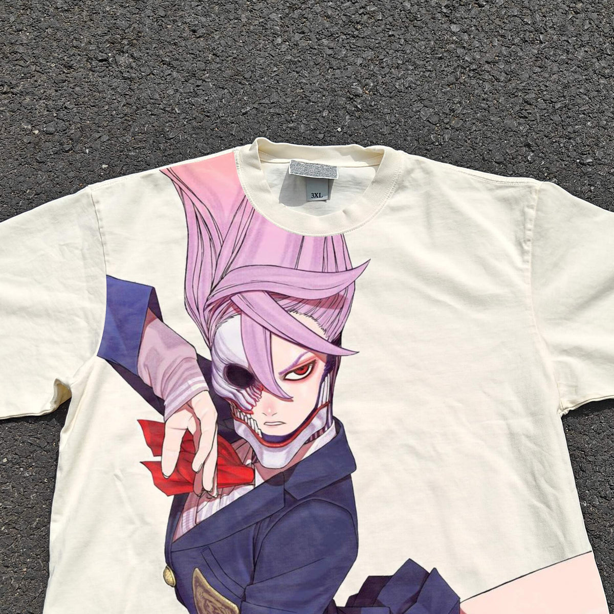 Aira Acrobatic Silky Oversized T-Shirt, print detail