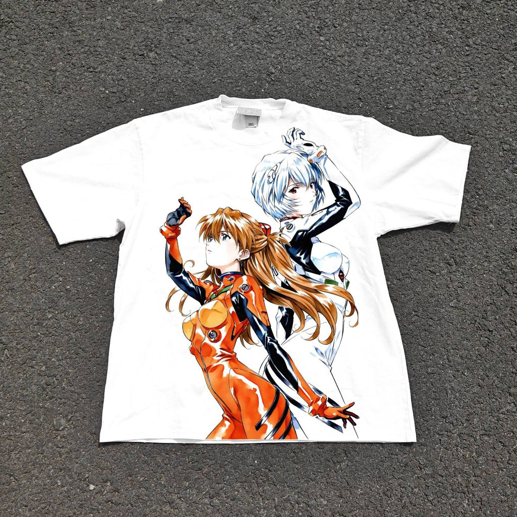 Asuka & Rei Watercolor Oversized T-Shirt