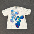 Blue Bomber Sketch & Color Oversized T-Shirt