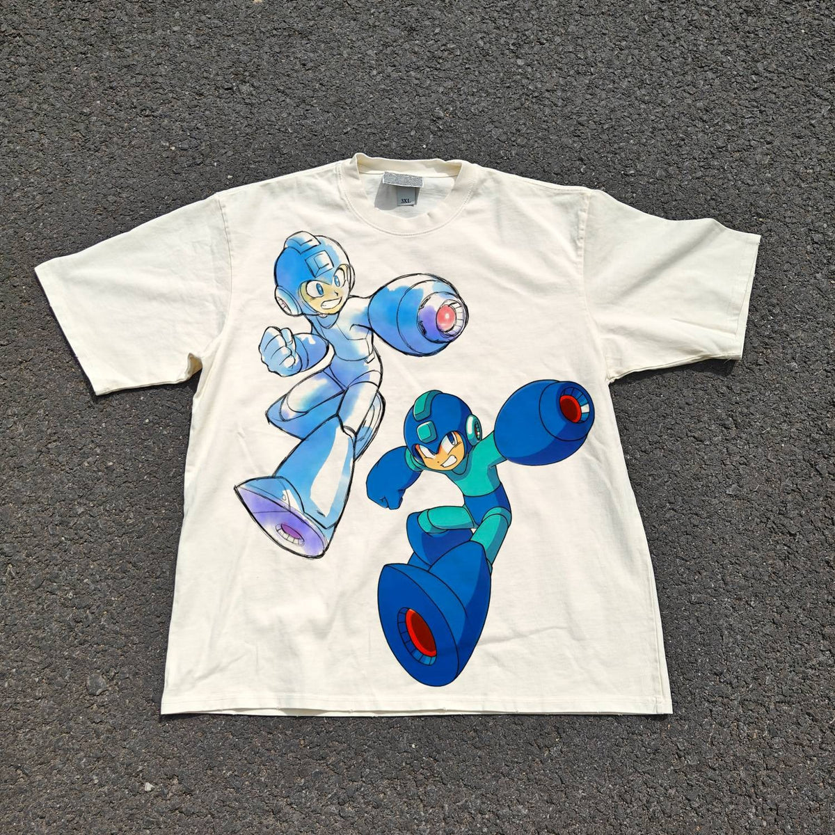 Blue Bomber Sketch & Color Oversized T-Shirt